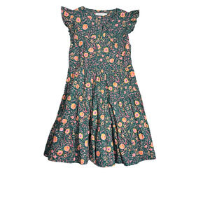 Roller Rabbit Pippa Mini Dress Sz XXS Flutter Short Sleeve V-Neck Floral Print